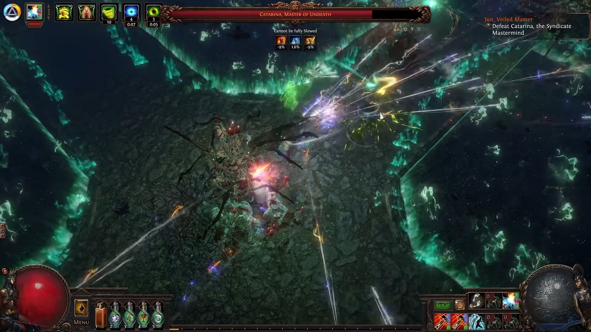 Catarina boss fight in Path of Exile (Image via Grinding Gear Games)